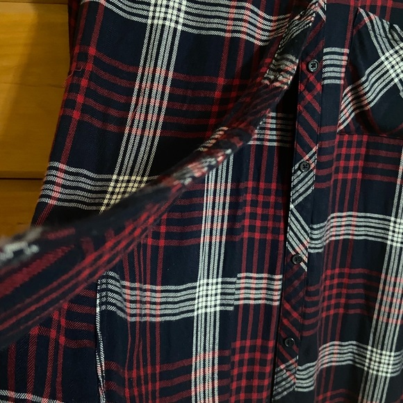 Rails Plaid Button Down Shirt, Dark Navy, Red, White Like New - Picture 7 of 11